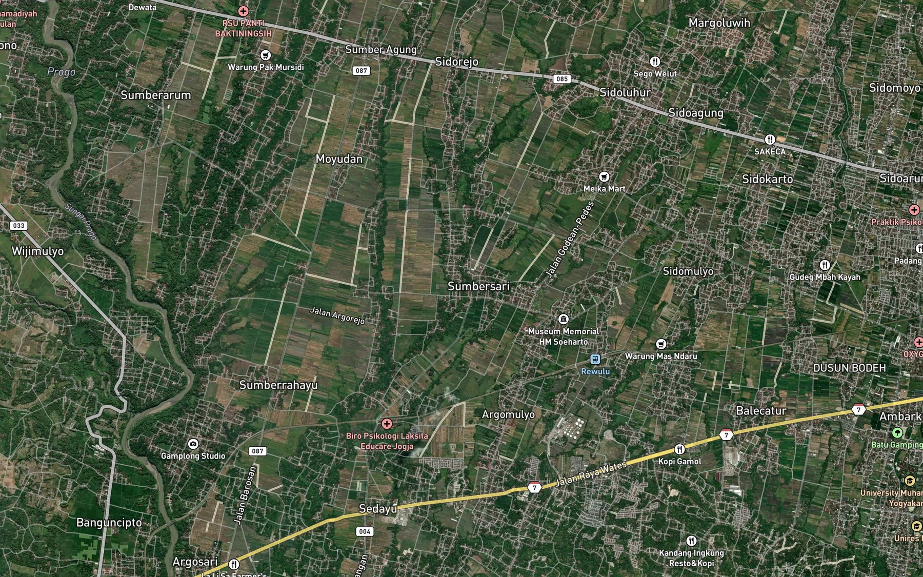 Satellite map of the Kali Blendung