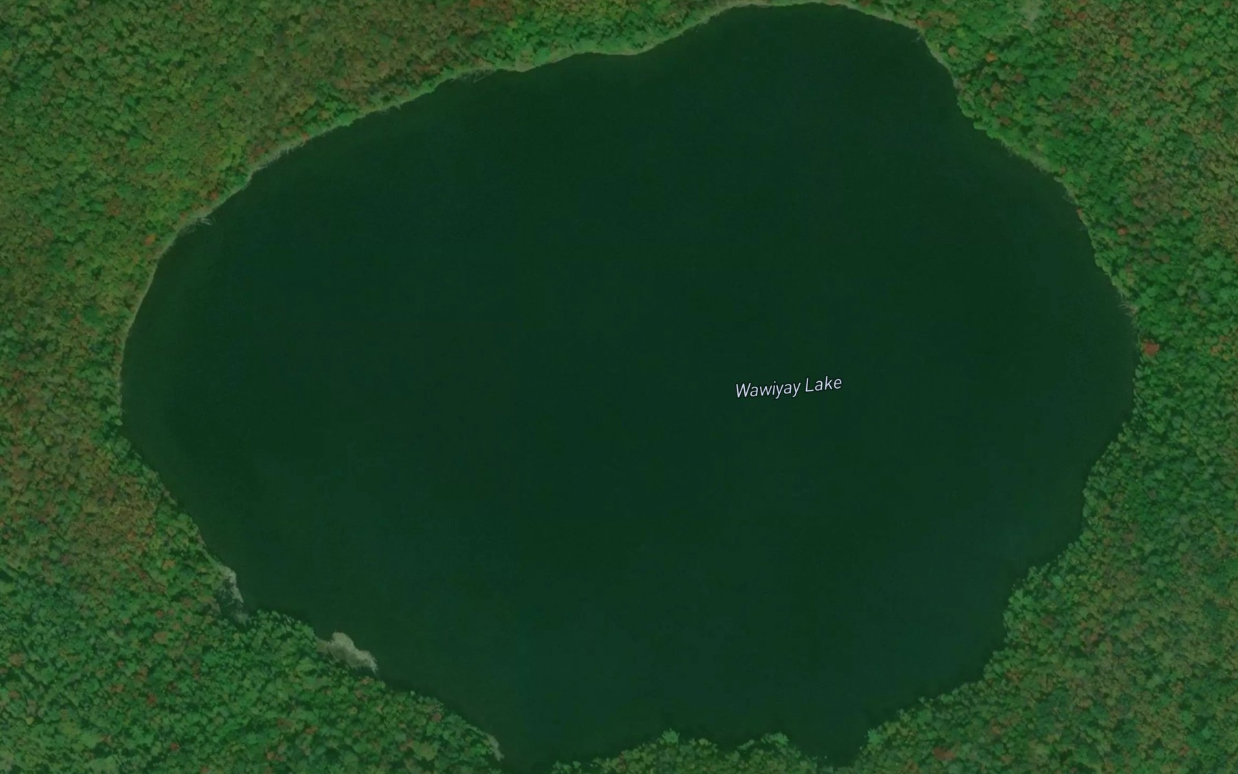 Satellite map of the Wawiyay Lake