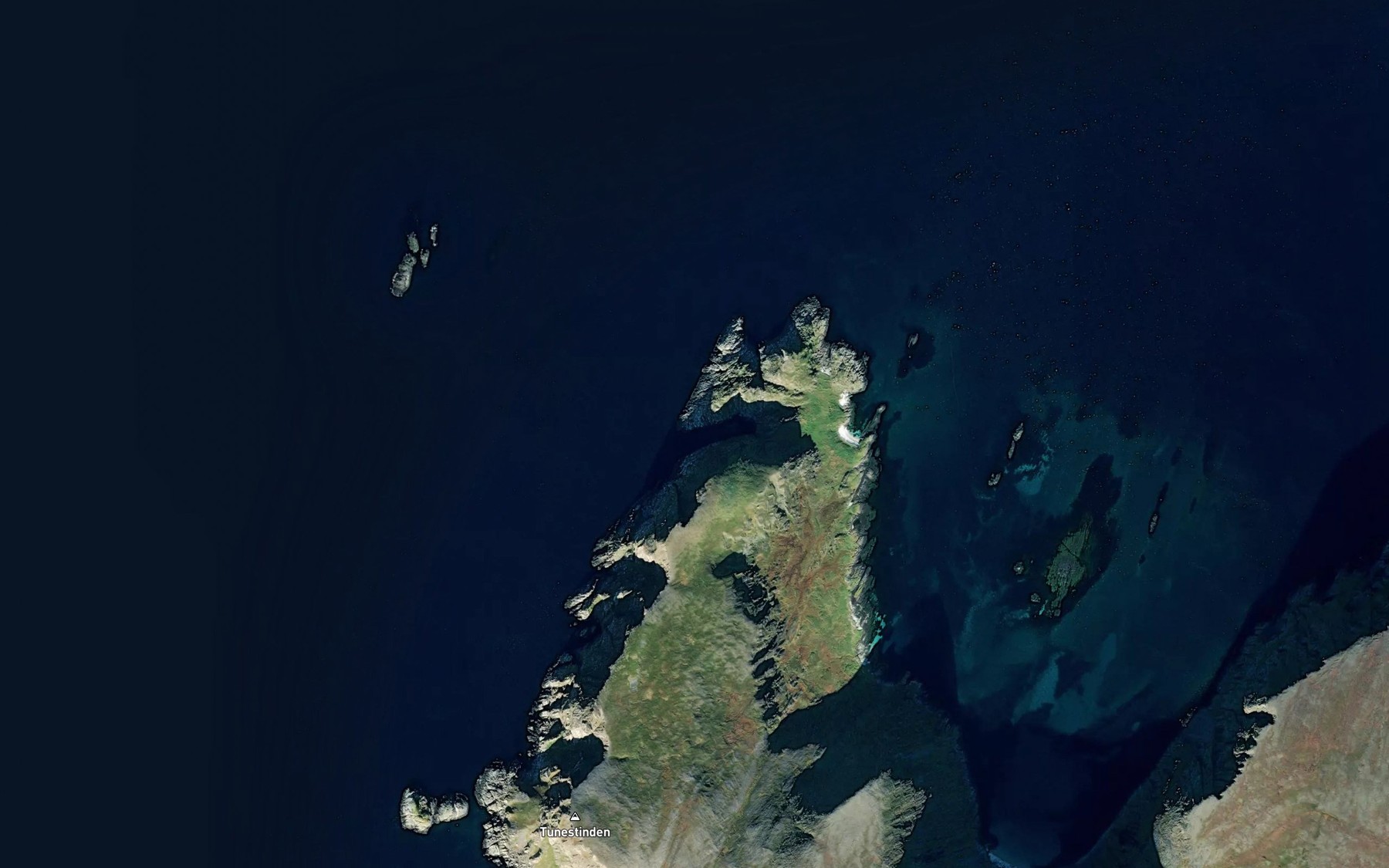 Satellite map of the Vesterkeila