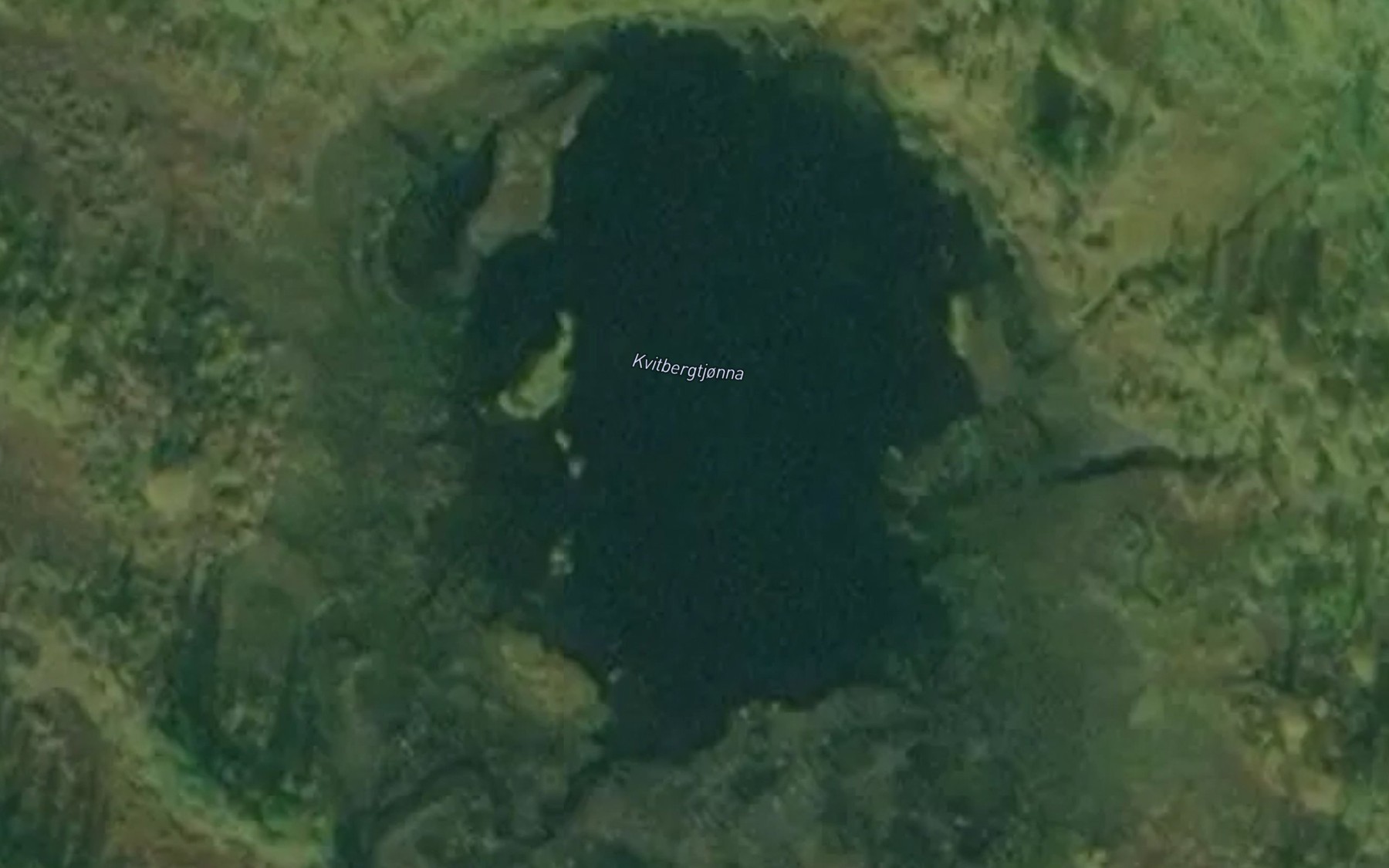 Satellite map of the Kvitbergtjorna