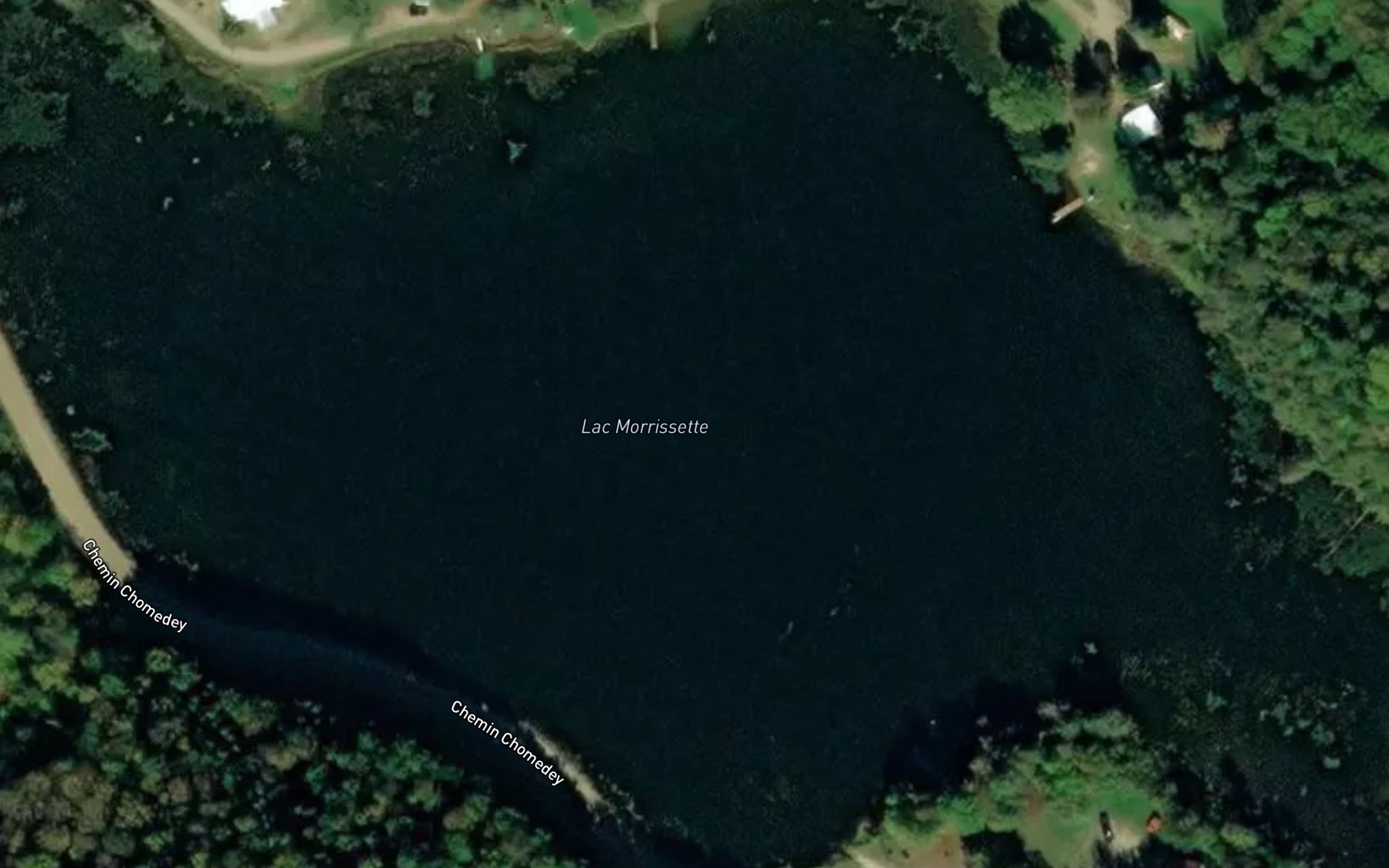Satellite map of the Lac Morrissette
