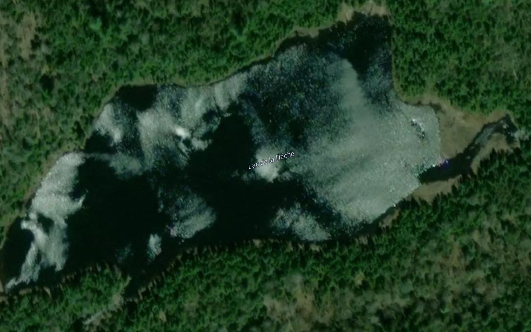 Satellite map of the Lac de la Deche