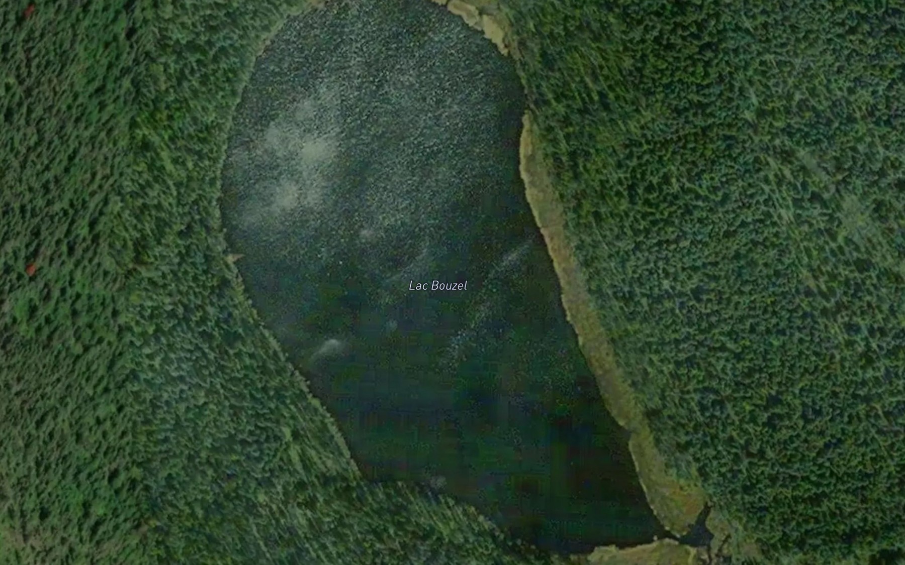 Satellite map of the Lac Bouzel