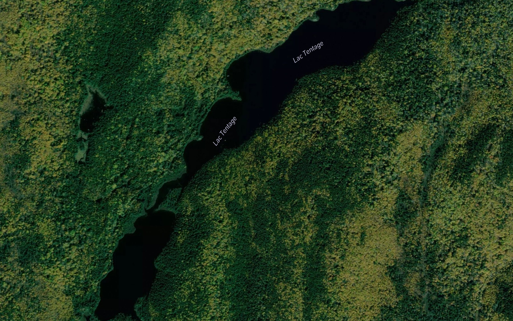 Satellite map of the Lac Tentage