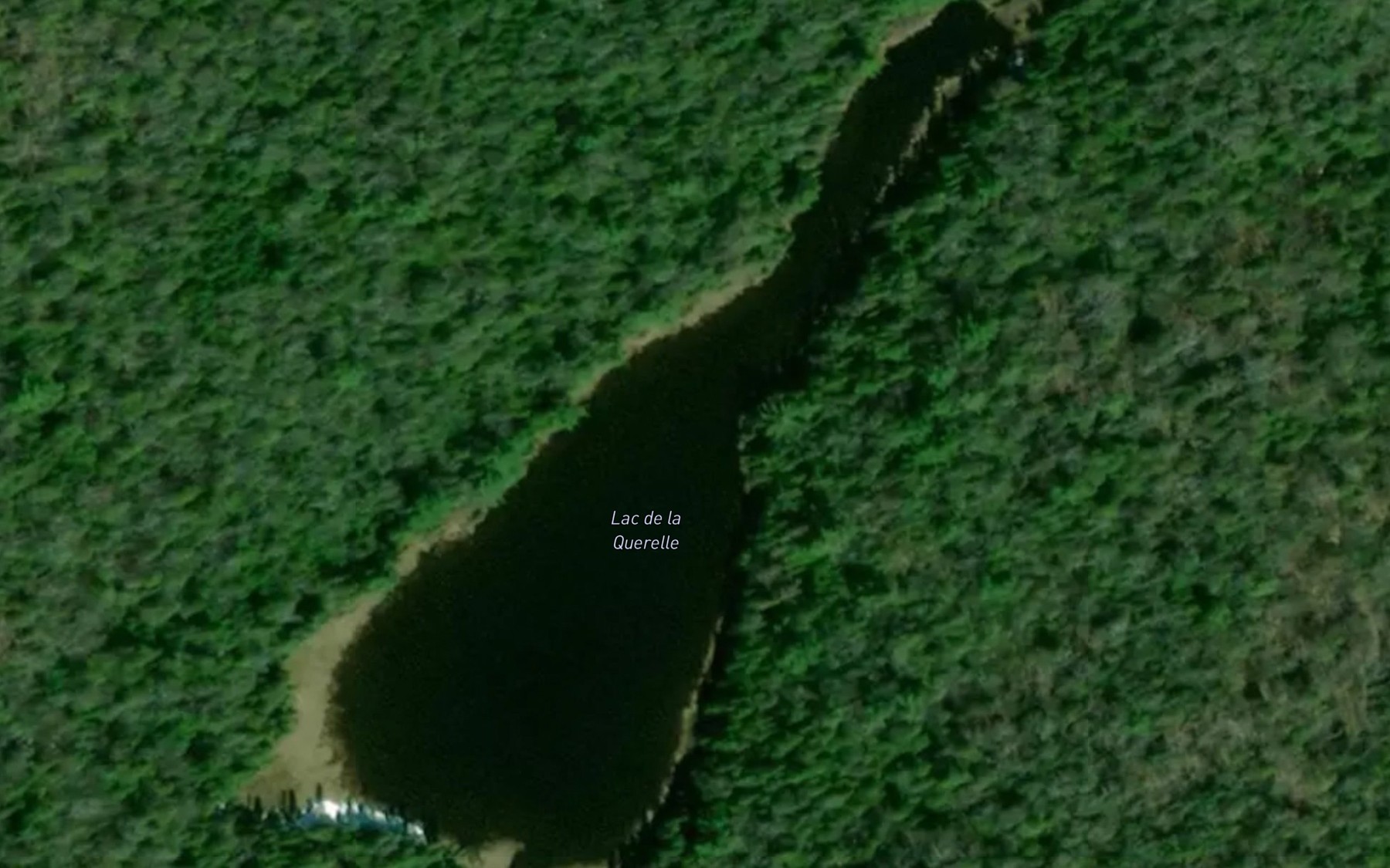 Satellite map of the Lac de la Querelle