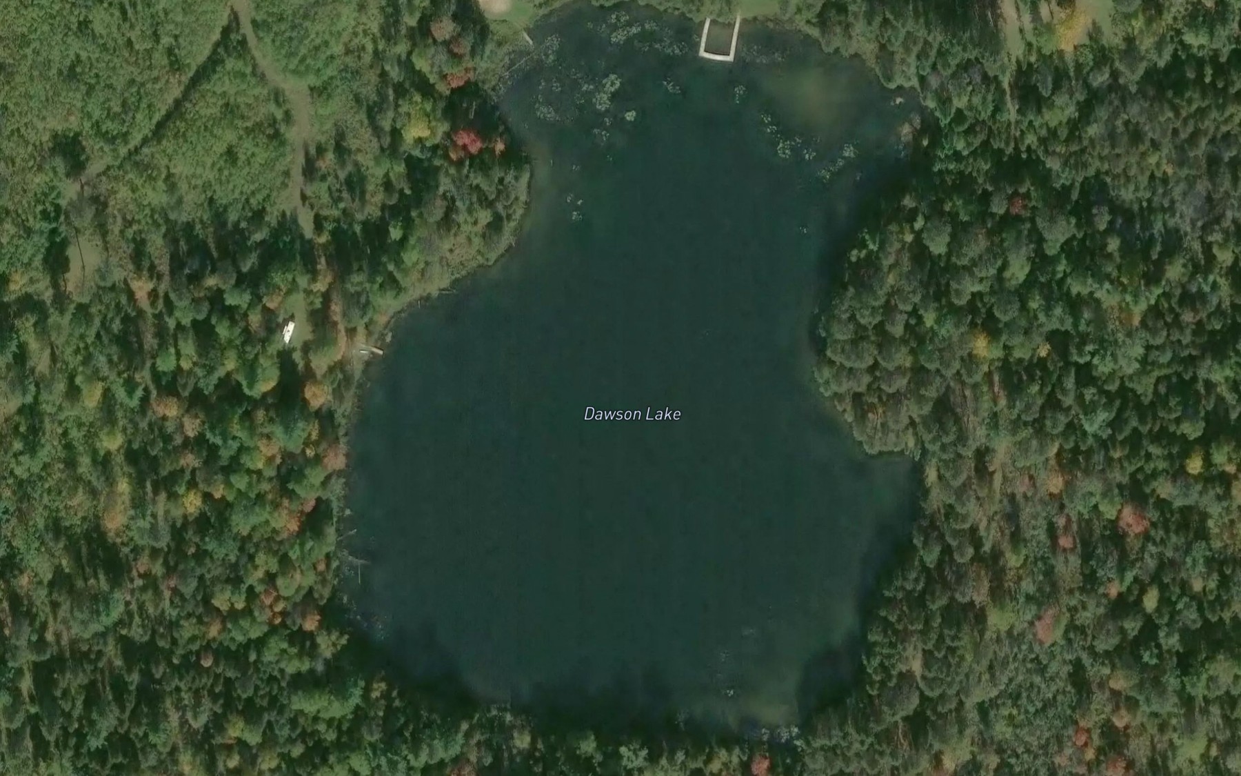 Satellite map of the Dawson Lake