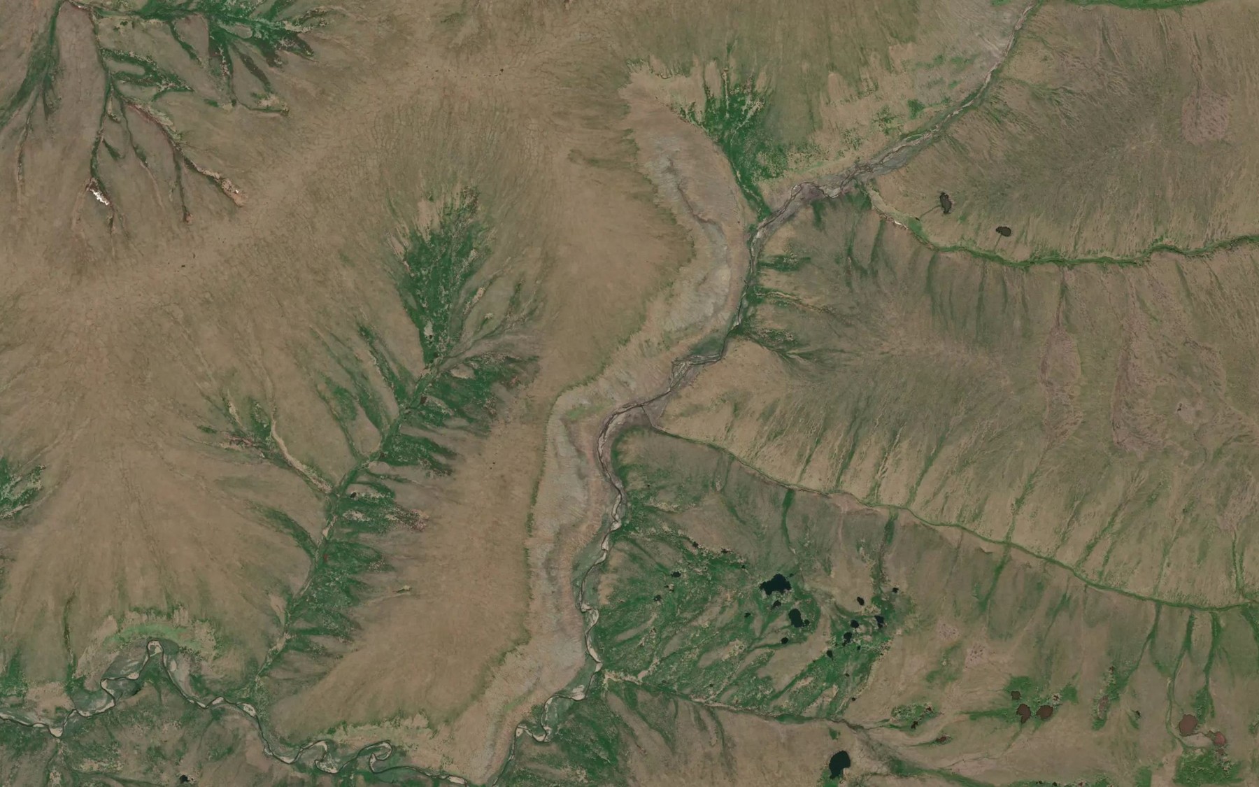 Satellite map of the Quartz Creek