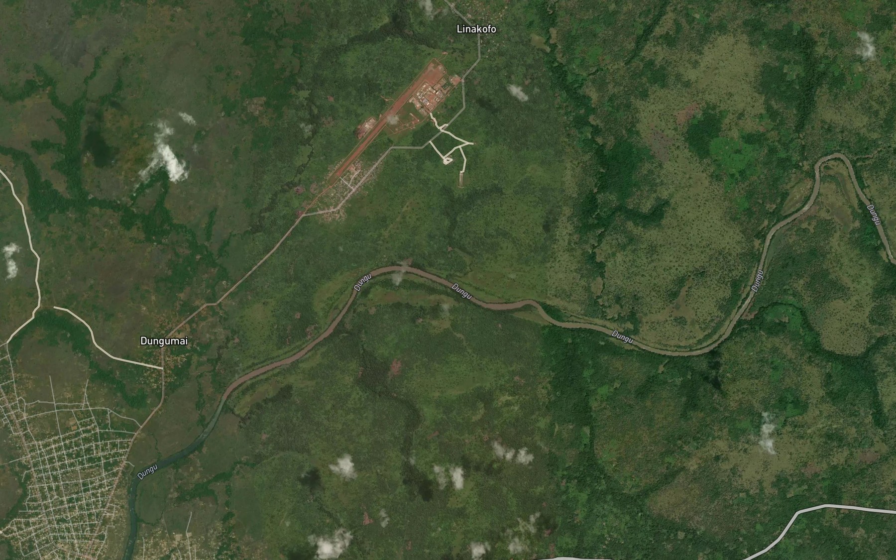 Satellite map of the Ngosya