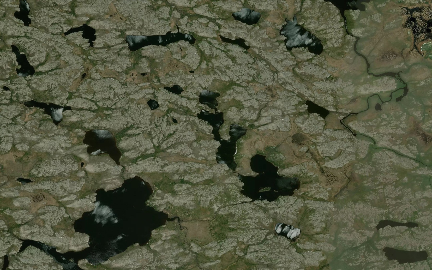 Satellite map of the Lac Kamamachisikamach