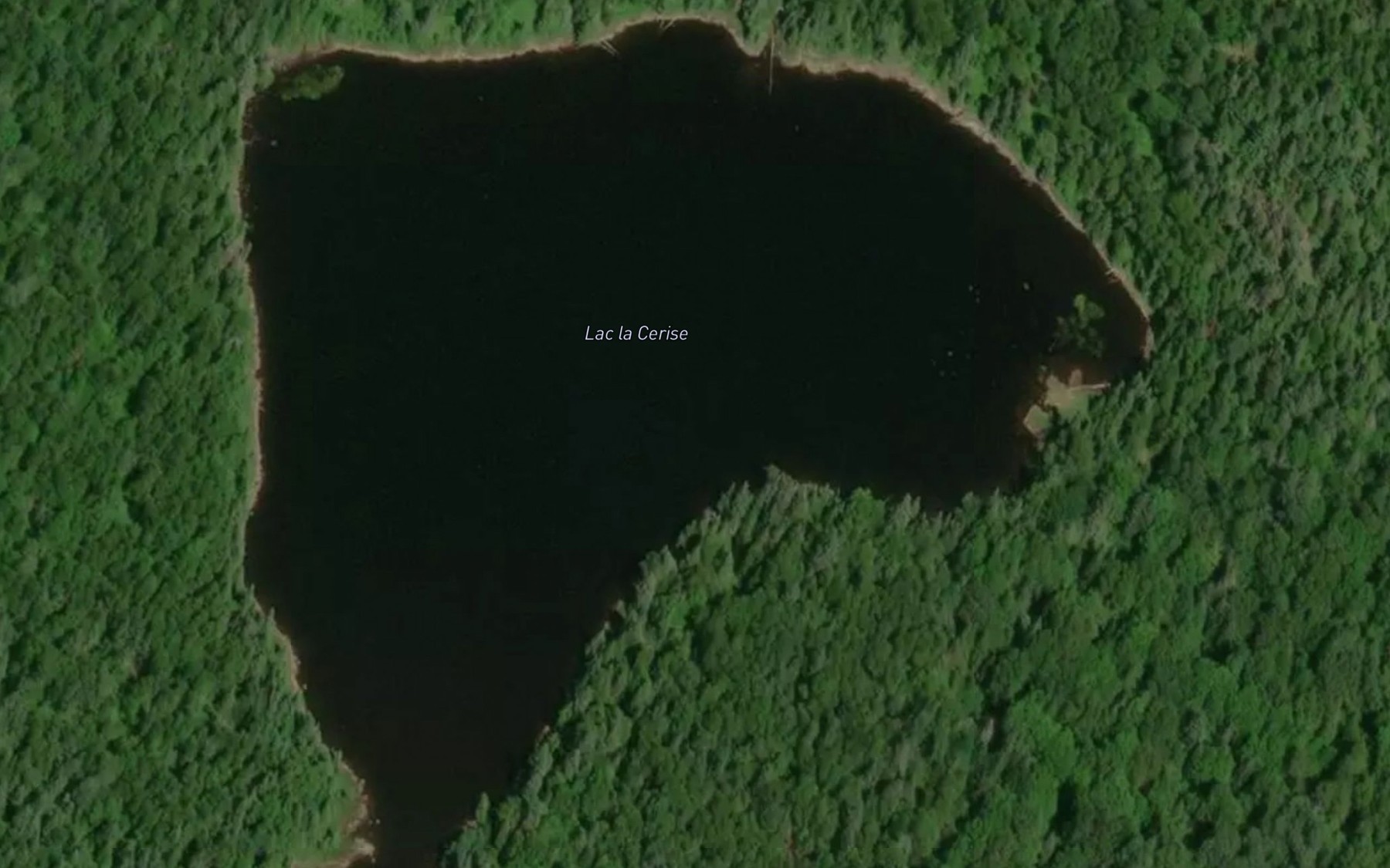 Satellite map of the Lac la Cerise