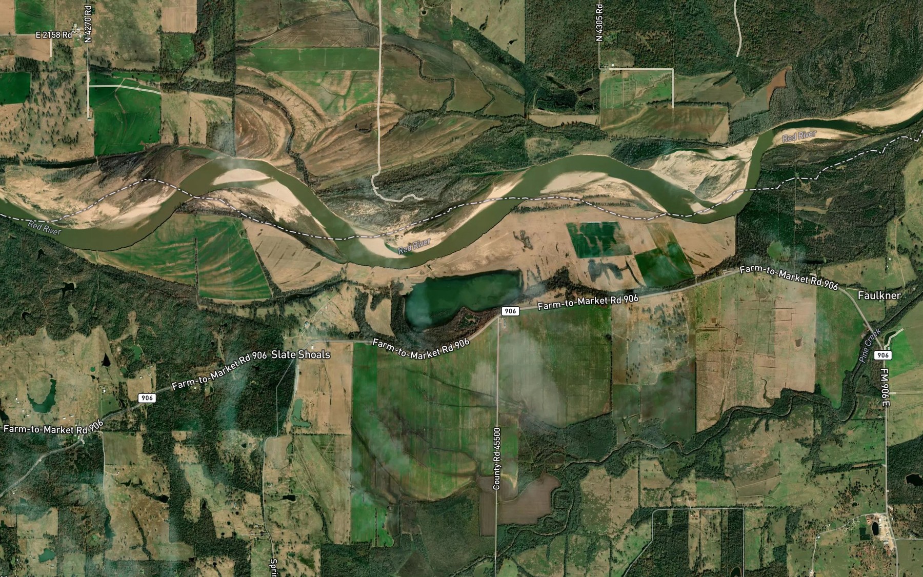 Satellite map of the Womack Lake