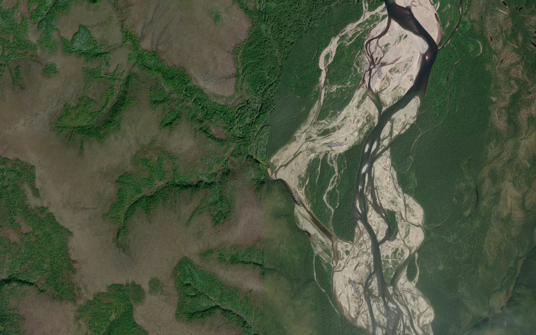 Satellite map of the Tikhiy