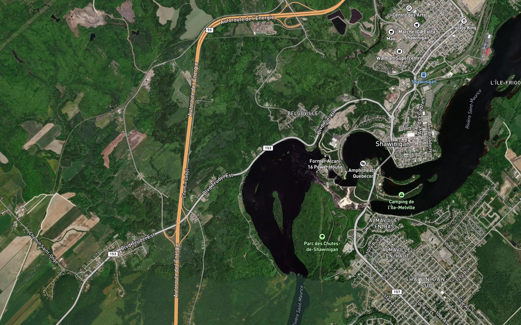 Satellite map of the Ruisseau de la Cote a Tuer