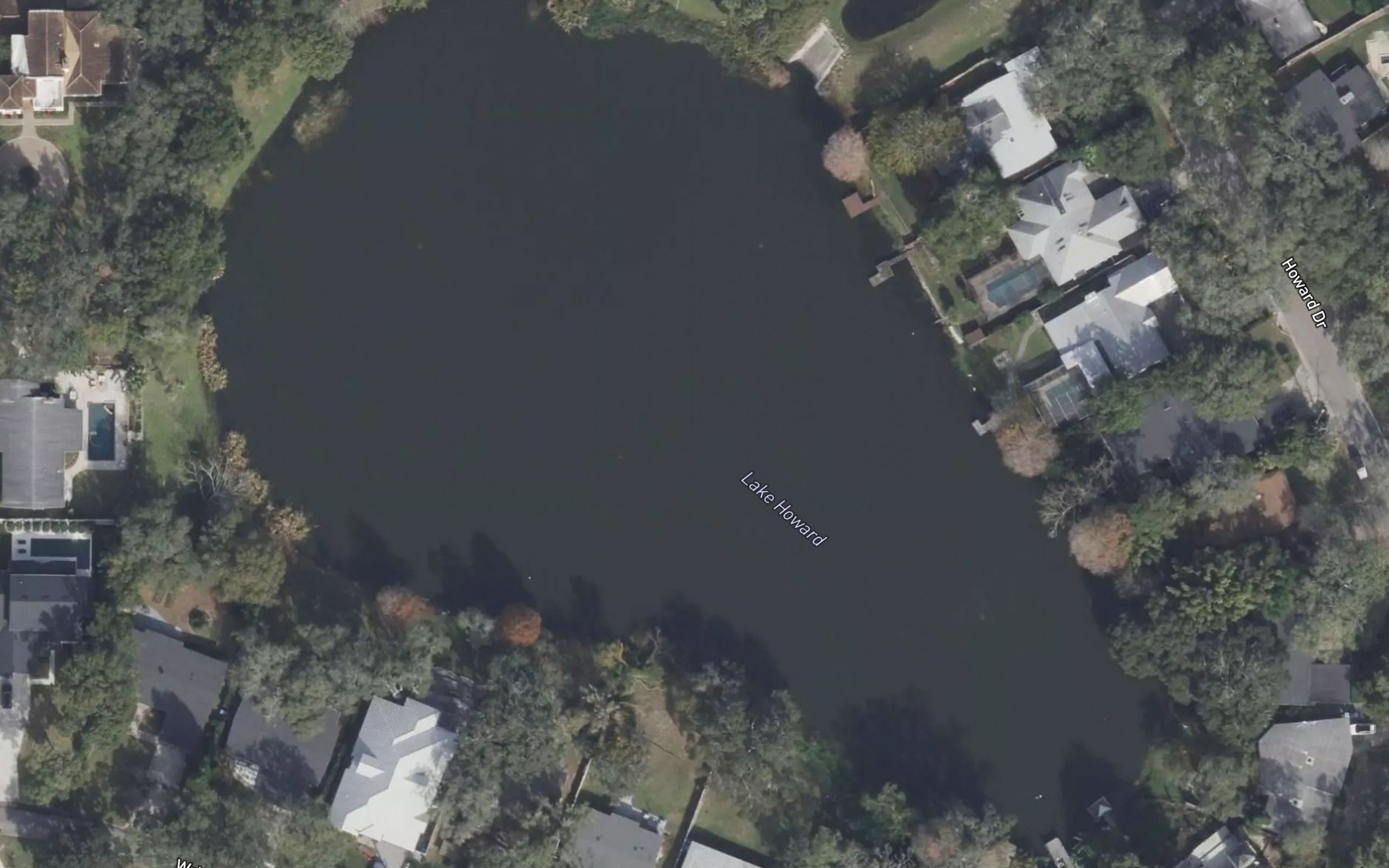 Satellite map of the Lake Howard