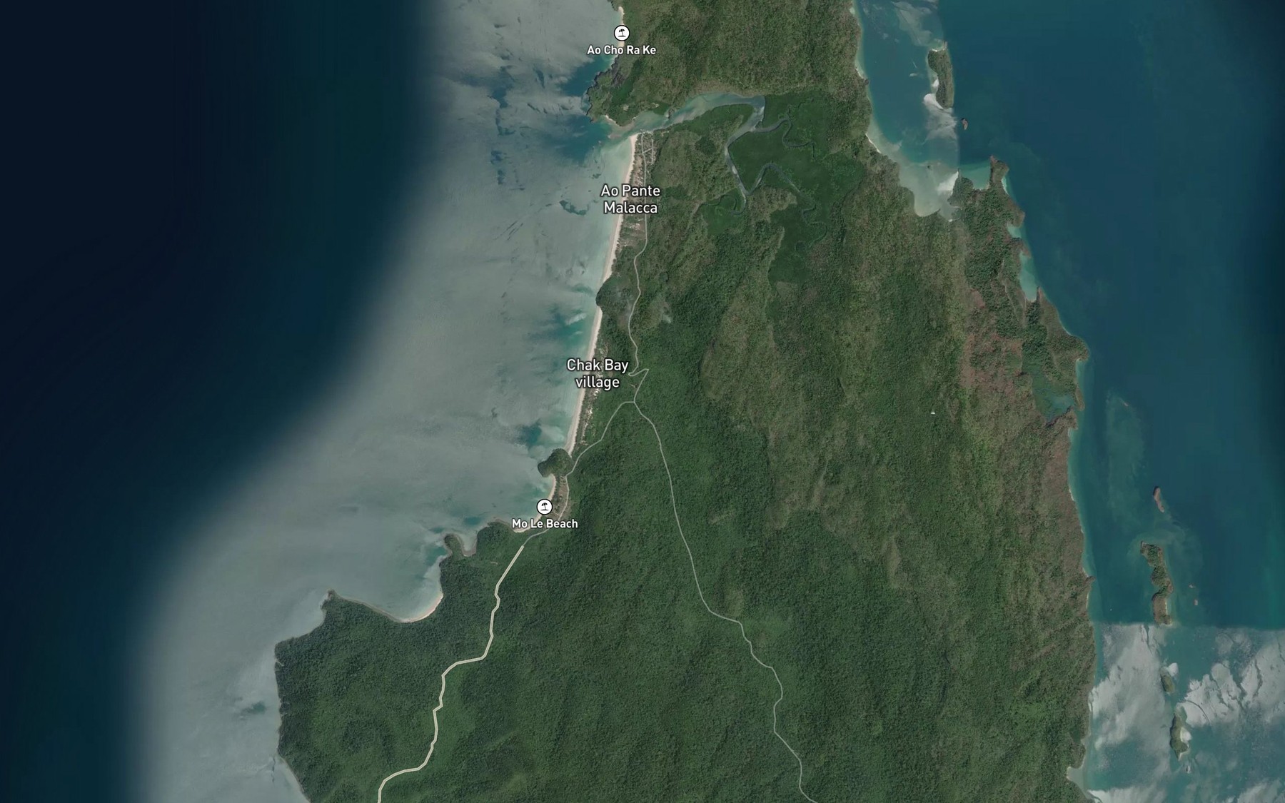 Satellite map of the Khlong Phante Malacca