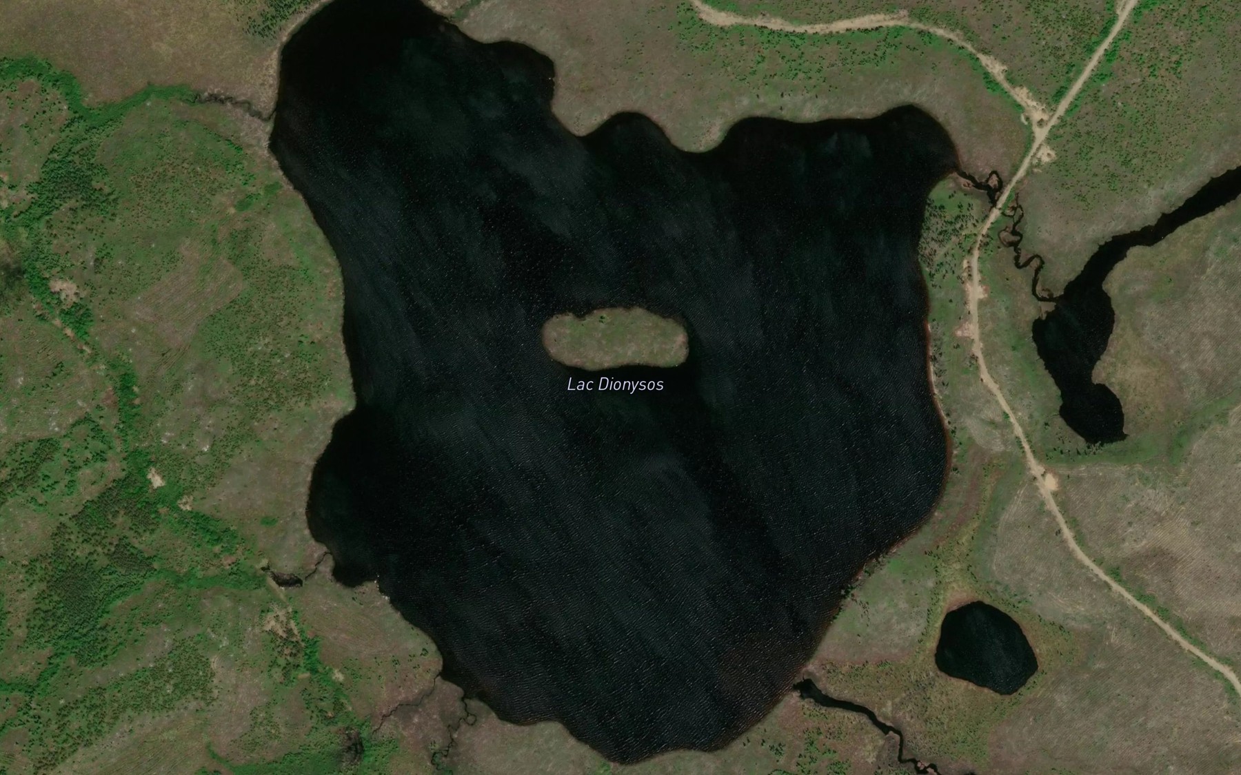 Satellite map of the Lac Dionysos