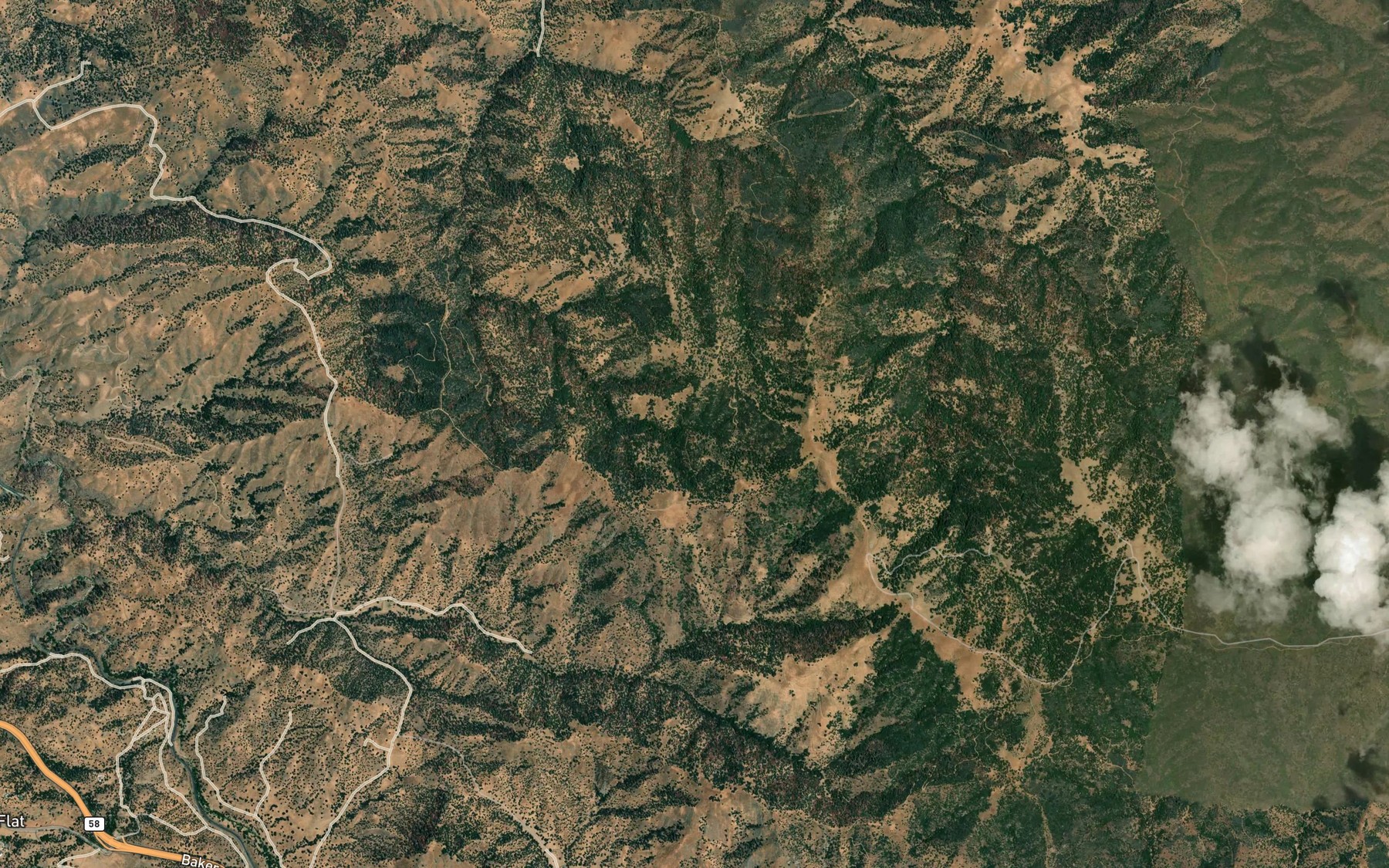 Satellite map of the Mountain Oak Spring
