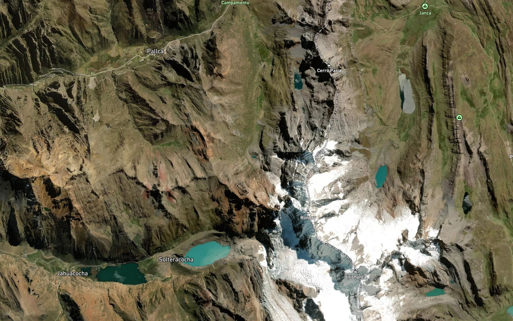 Satellite map of the Laguna Jancacuta