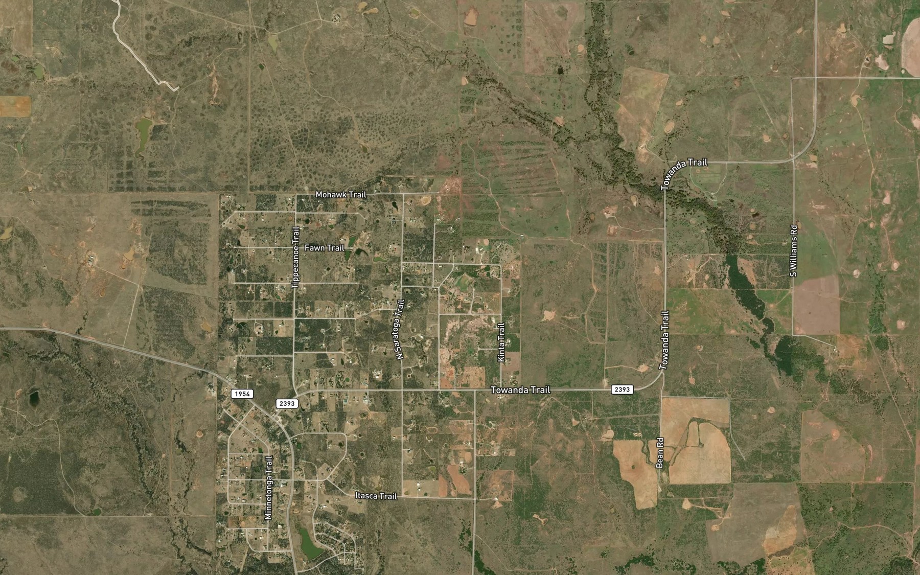 Satellite map of the B and P Lake Number 2