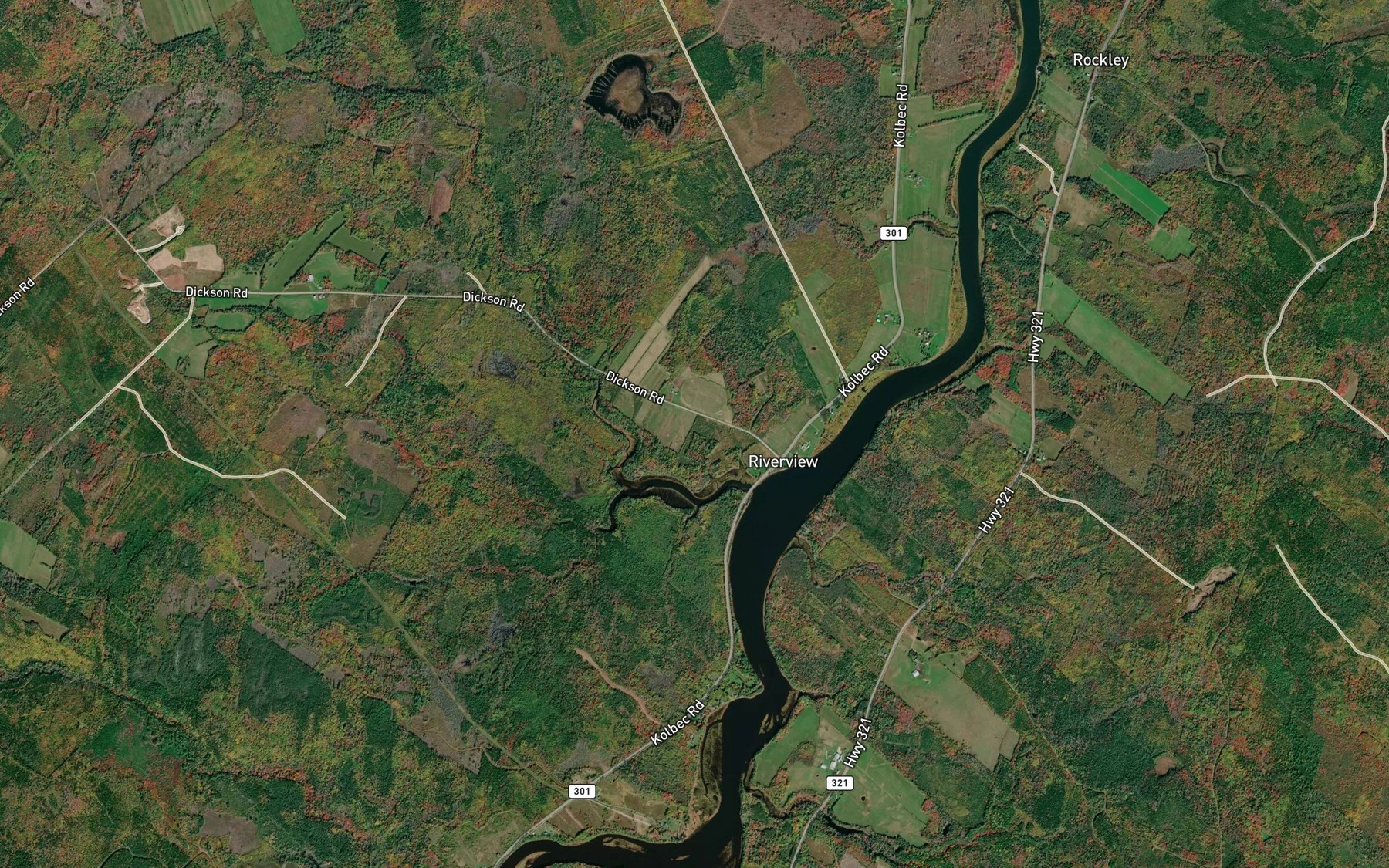 Satellite map of the West Brook
