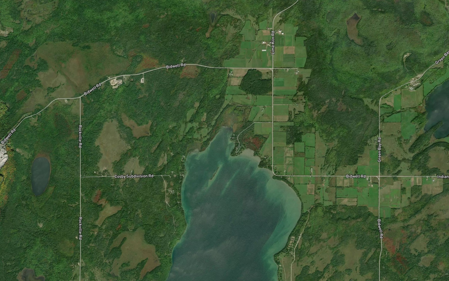 Satellite map of the Bass Bay