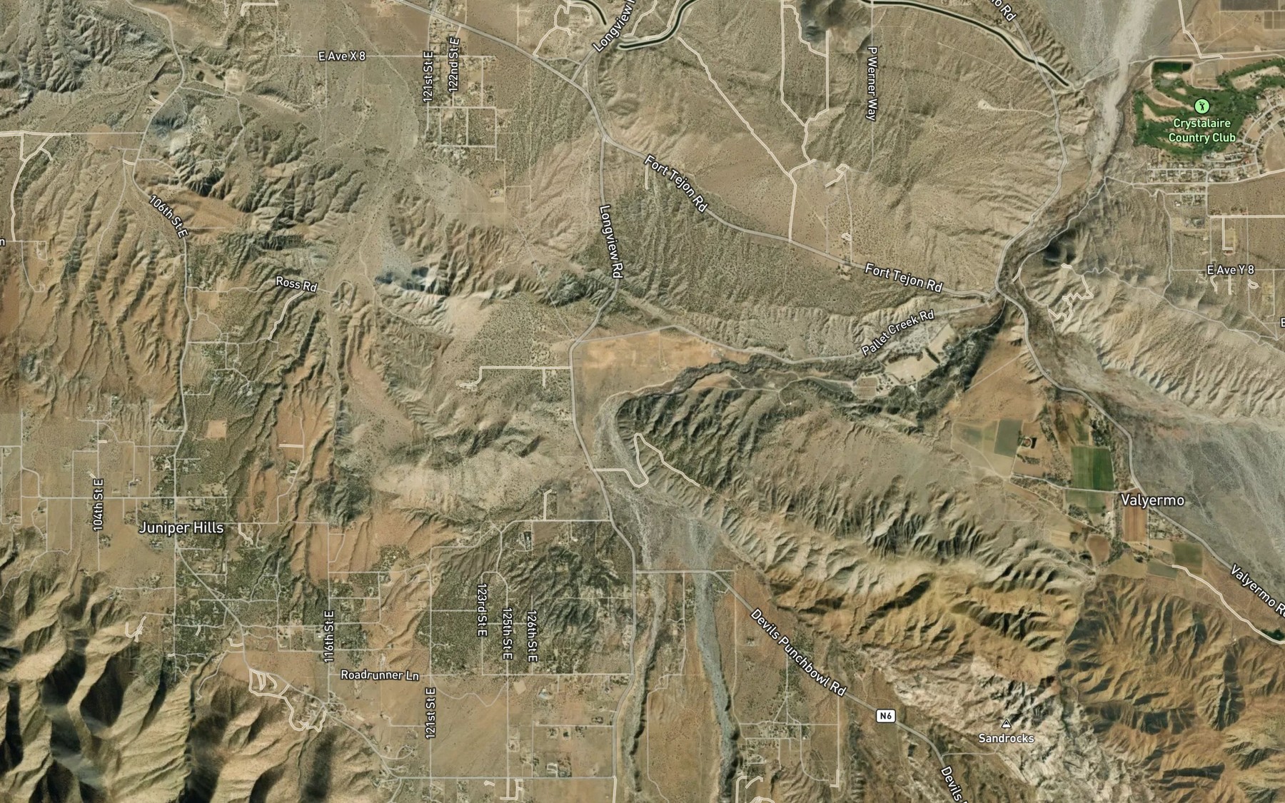 Satellite map of the Holmes Creek