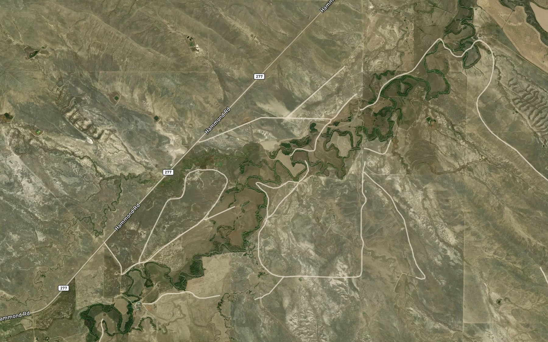 Satellite map of the Muskrat Creek