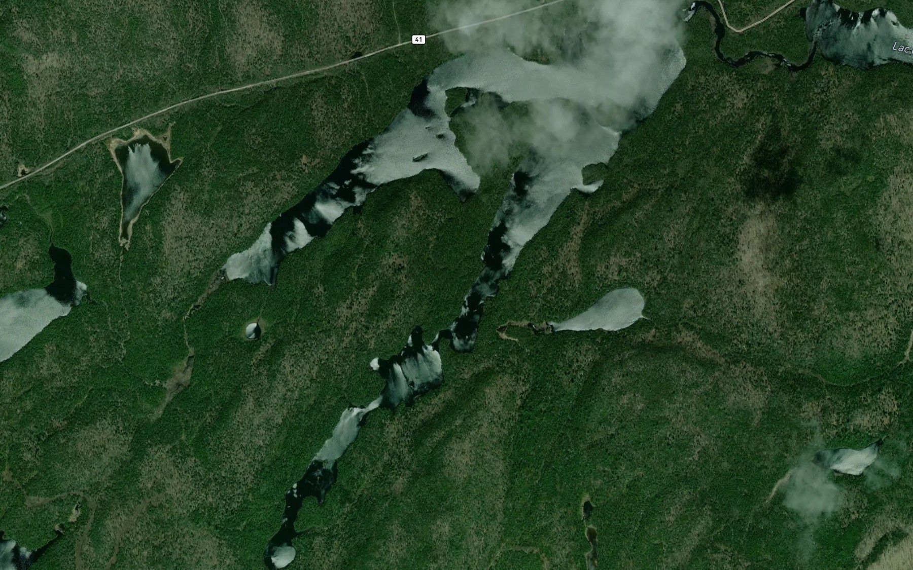 Satellite map of the Lac Elbow