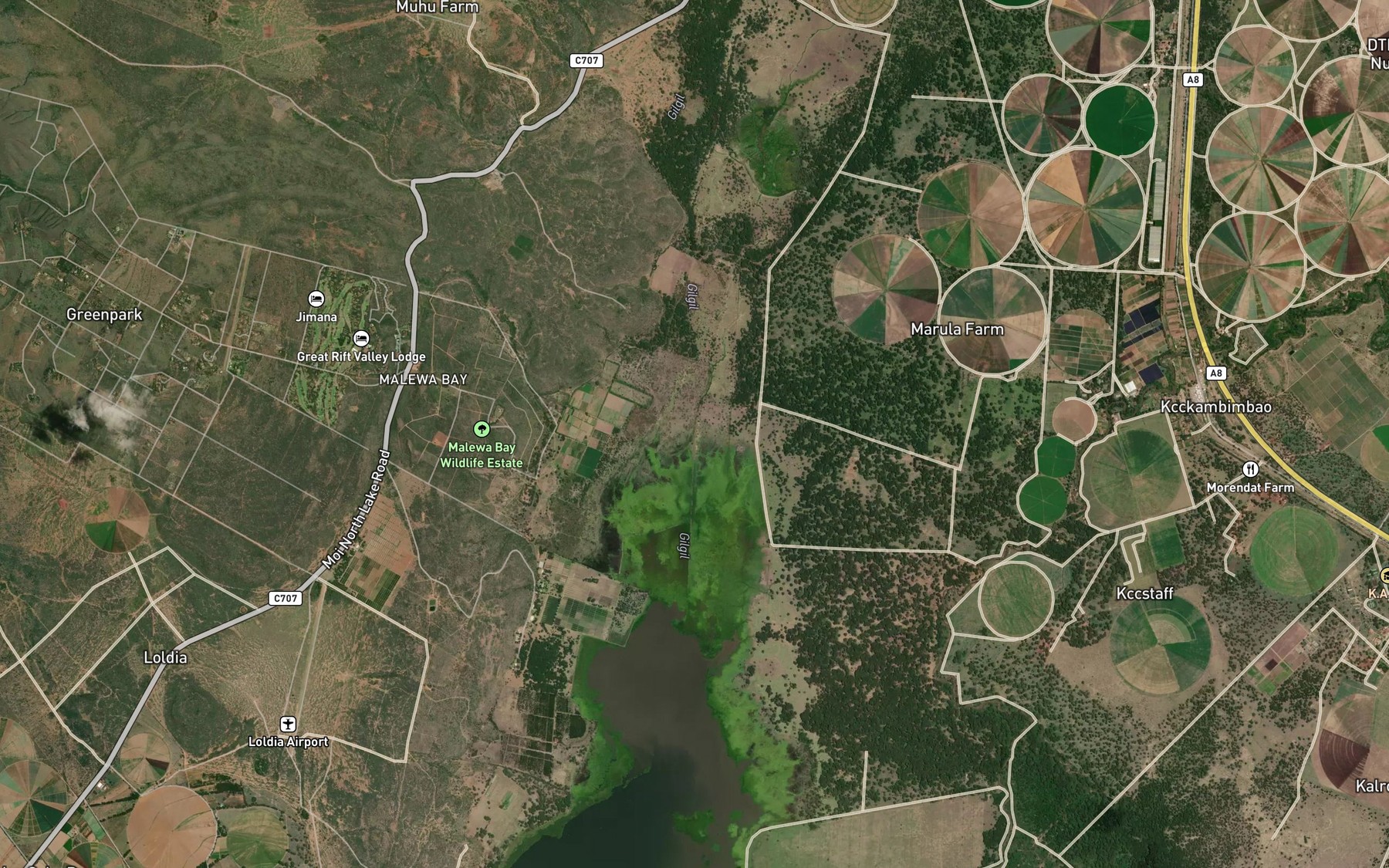 Satellite map of the Gilgil