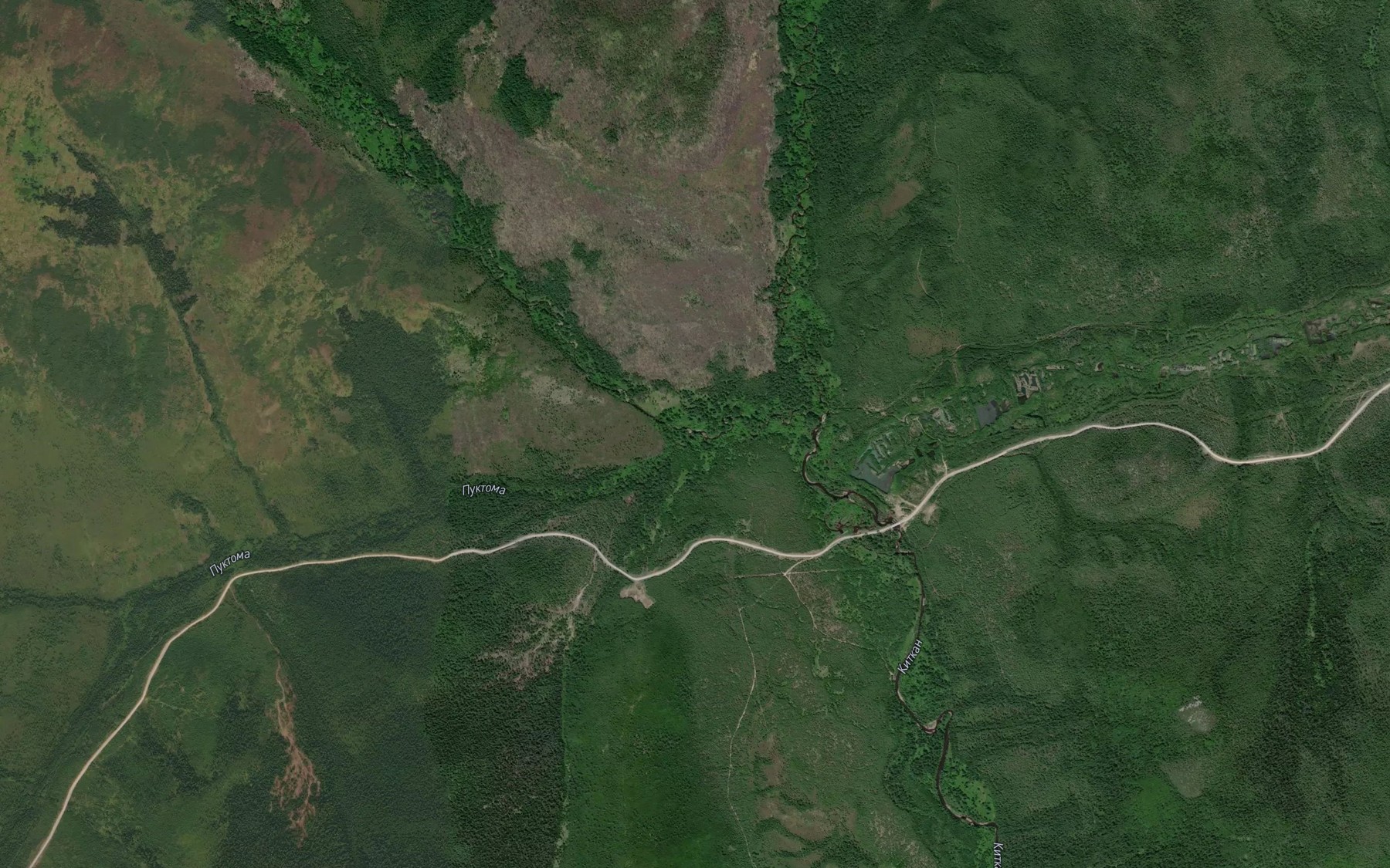 Satellite map of the Puktoma