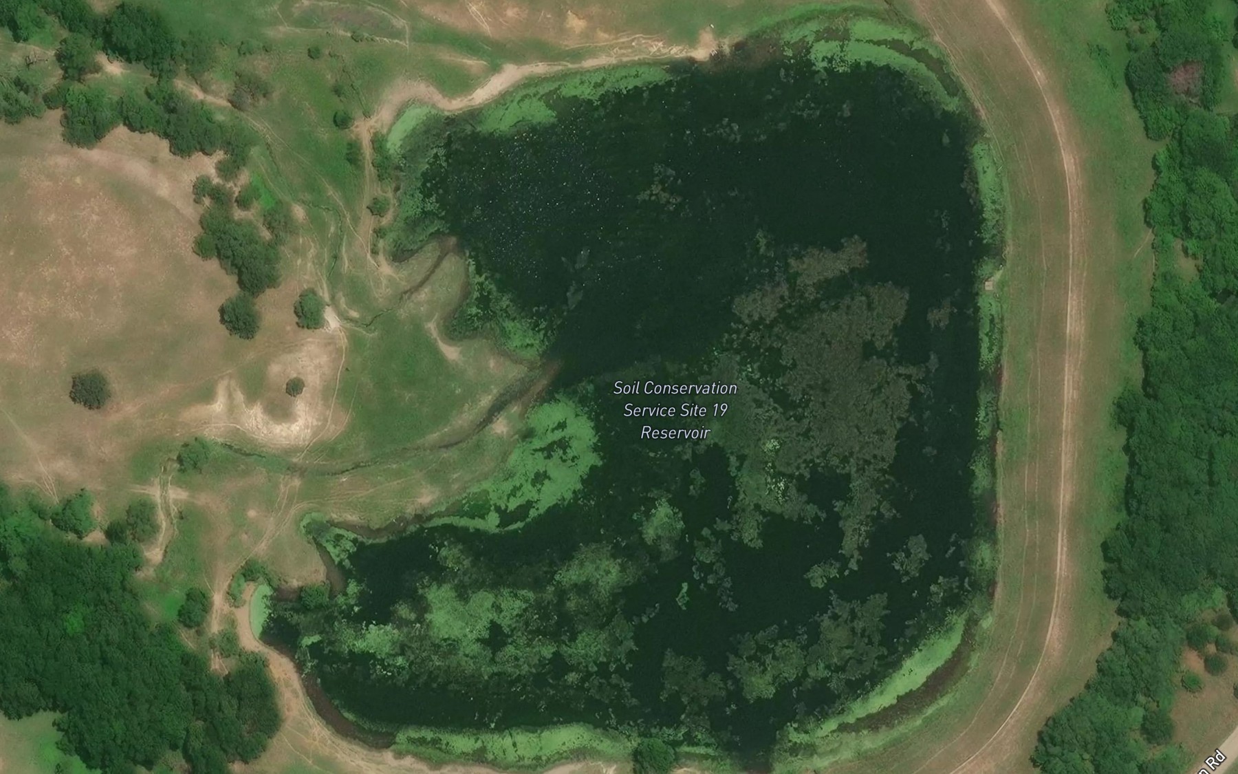 Satellite map of the Reservoir Number Nineteen