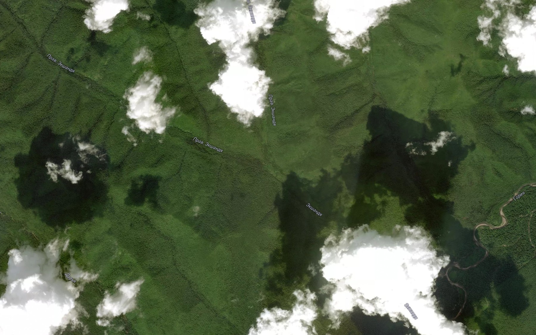 Satellite map of the Levaya Ekshandya