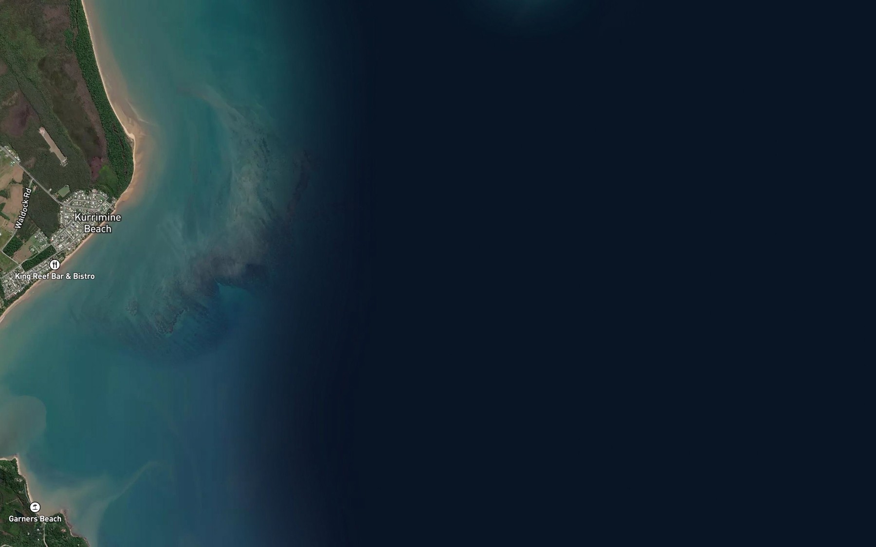 Satellite map of the King Reef