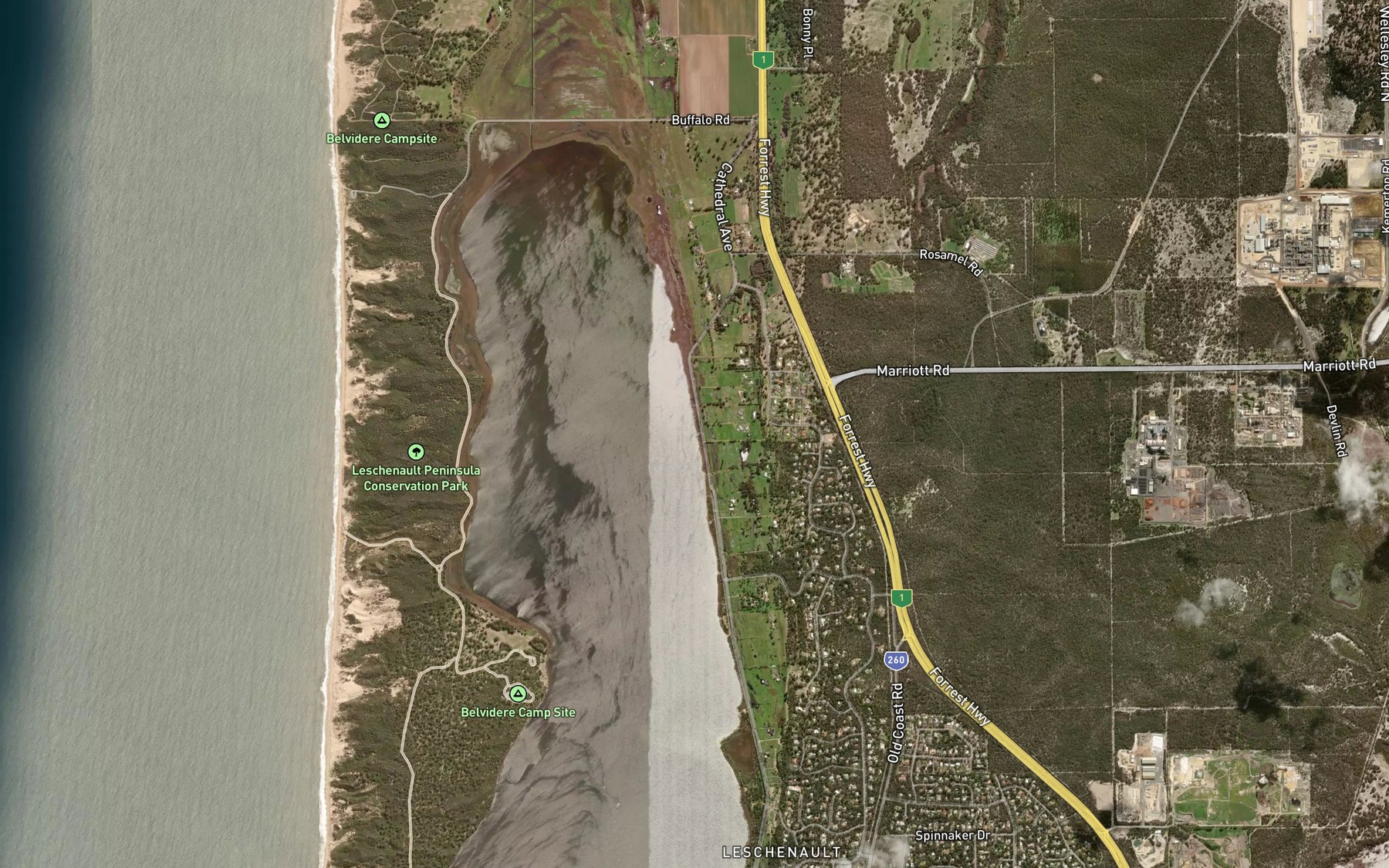 Satellite map of the Spot 6
