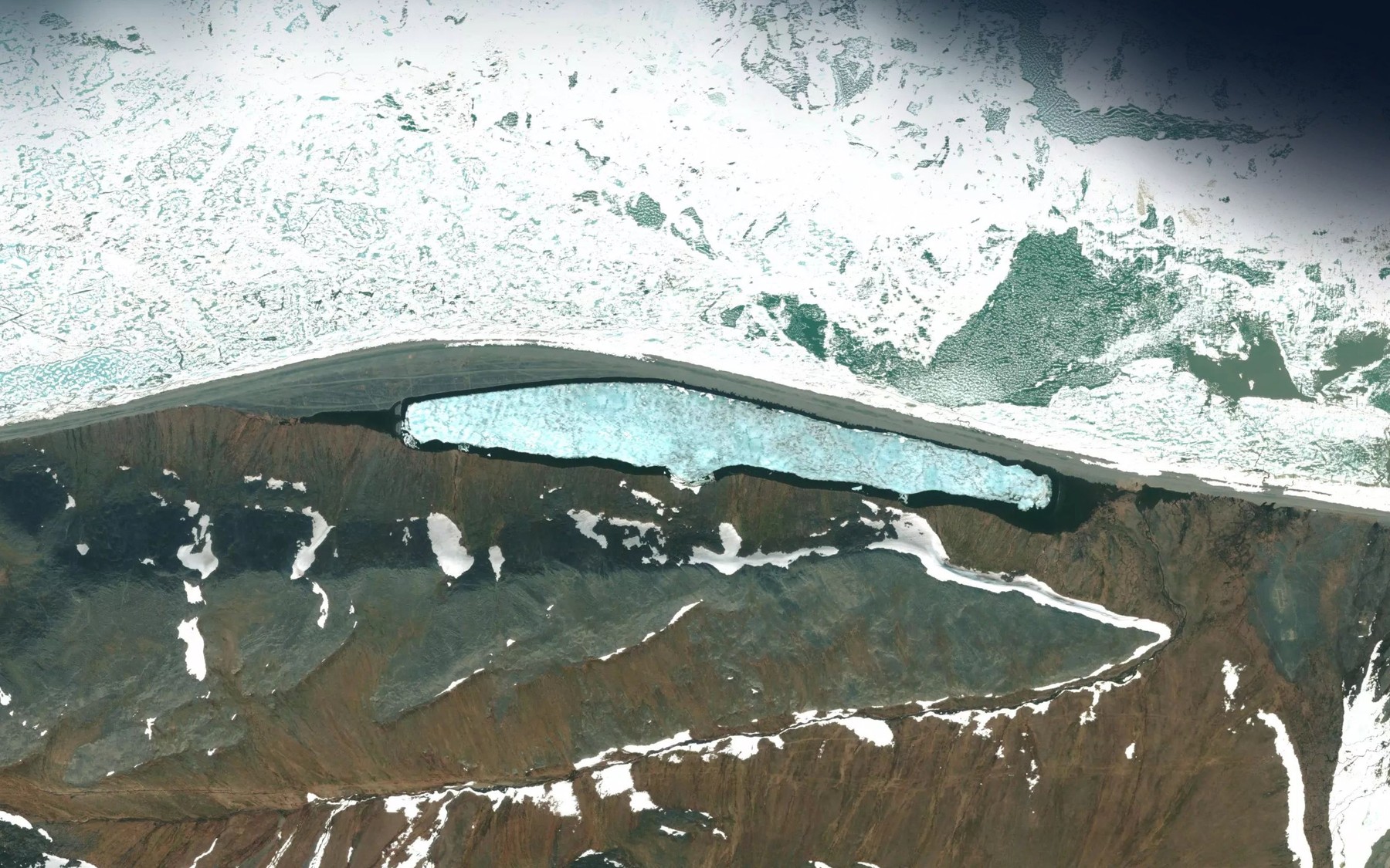 Satellite map of the Laguna Solenaya