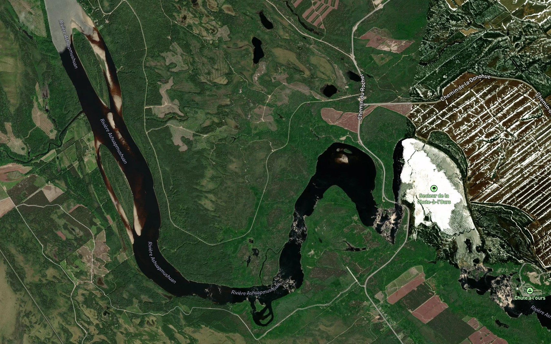 Satellite map of the Rapides des Roches