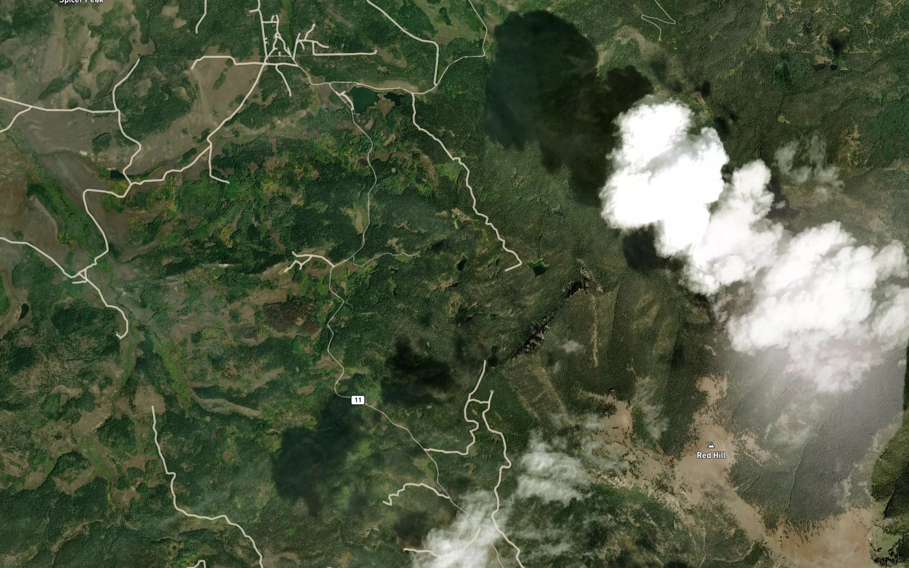 Satellite map of the Deep Lake
