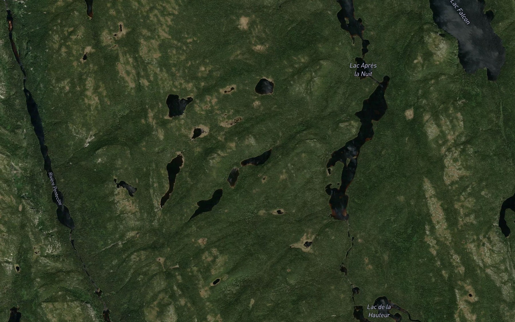 Satellite map of the Lac Des Voves