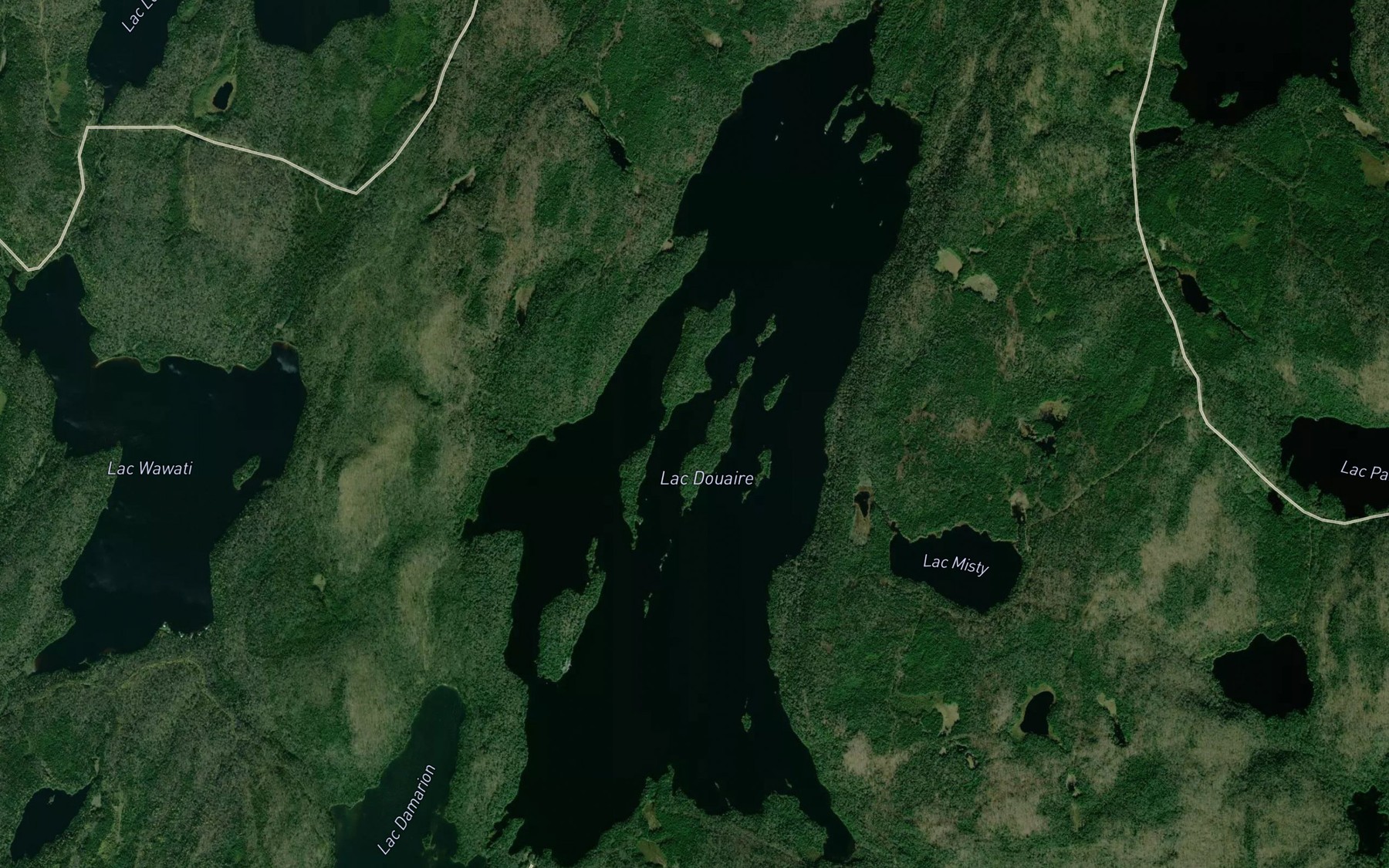 Satellite map of the Lac Douaire