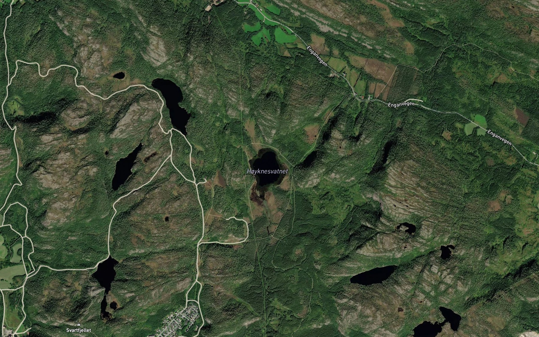 Satellite map of the Hoyknesvatnet