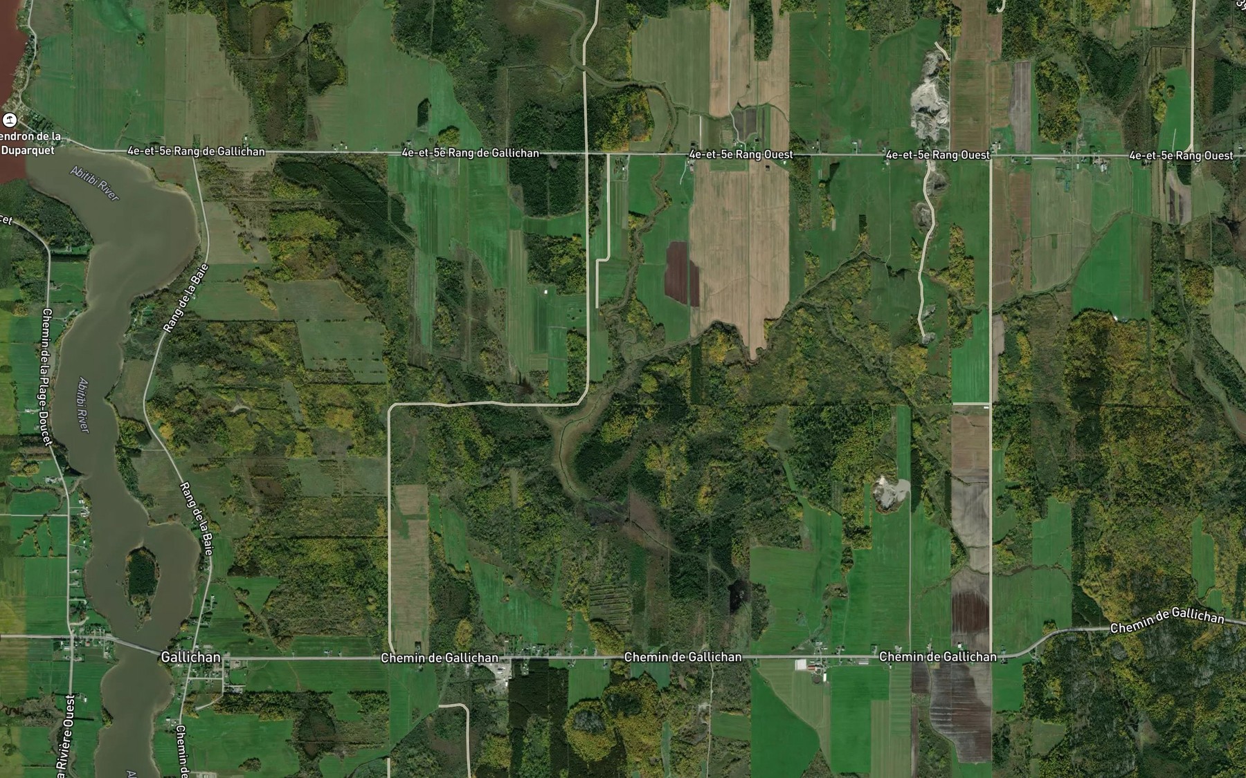 Satellite map of the Cours d'eau Audet