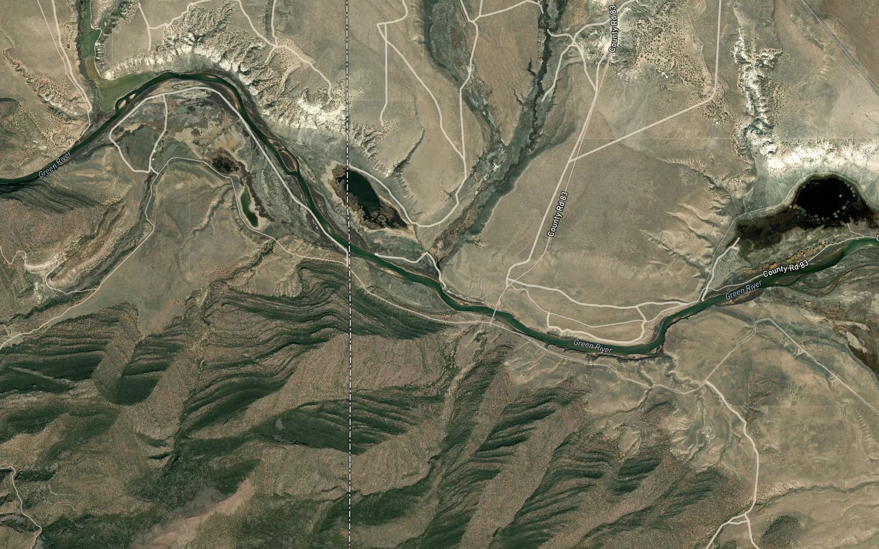 Satellite map of the Beaver Creek