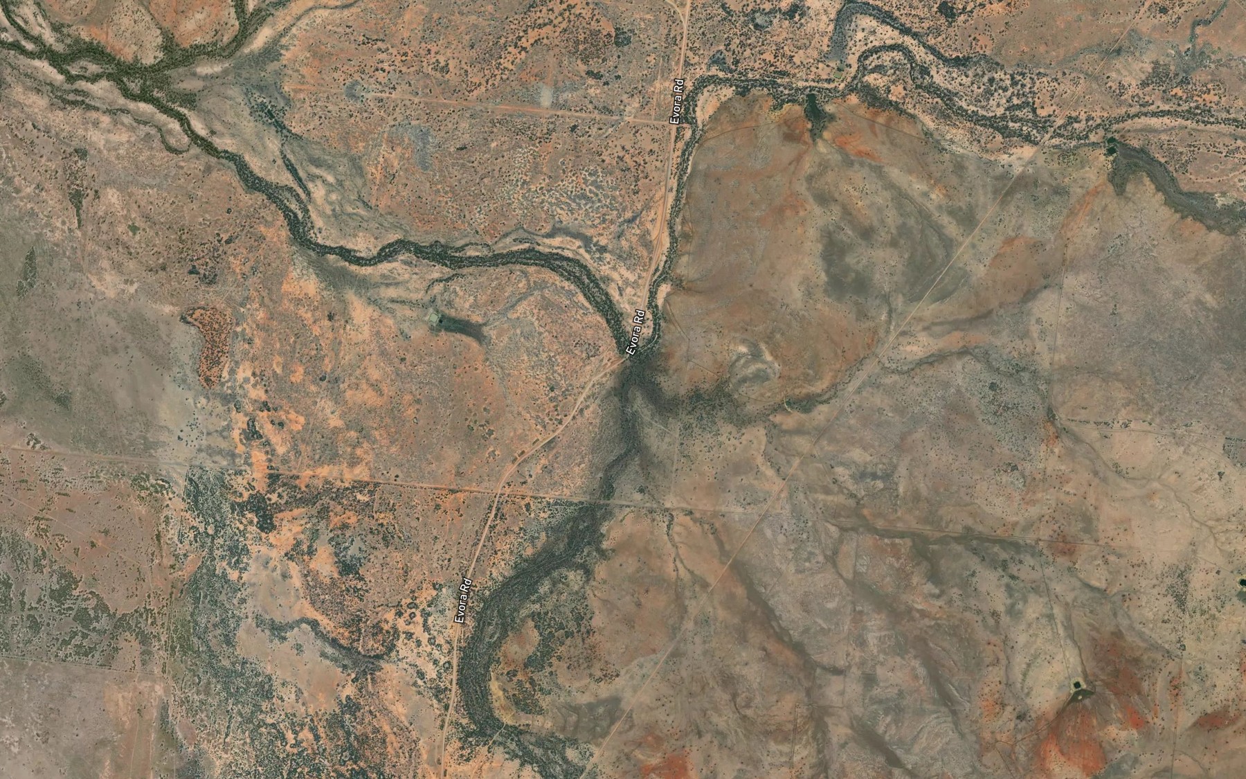 Satellite map of the Dismal Creek