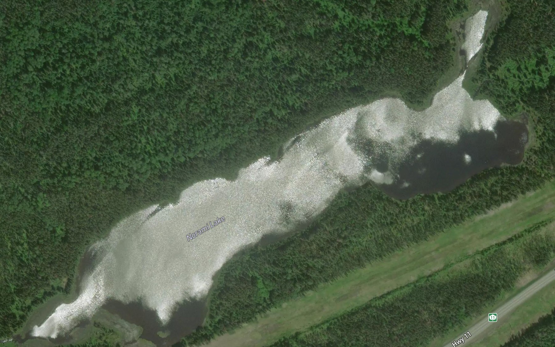 Satellite map of the Norami Lake