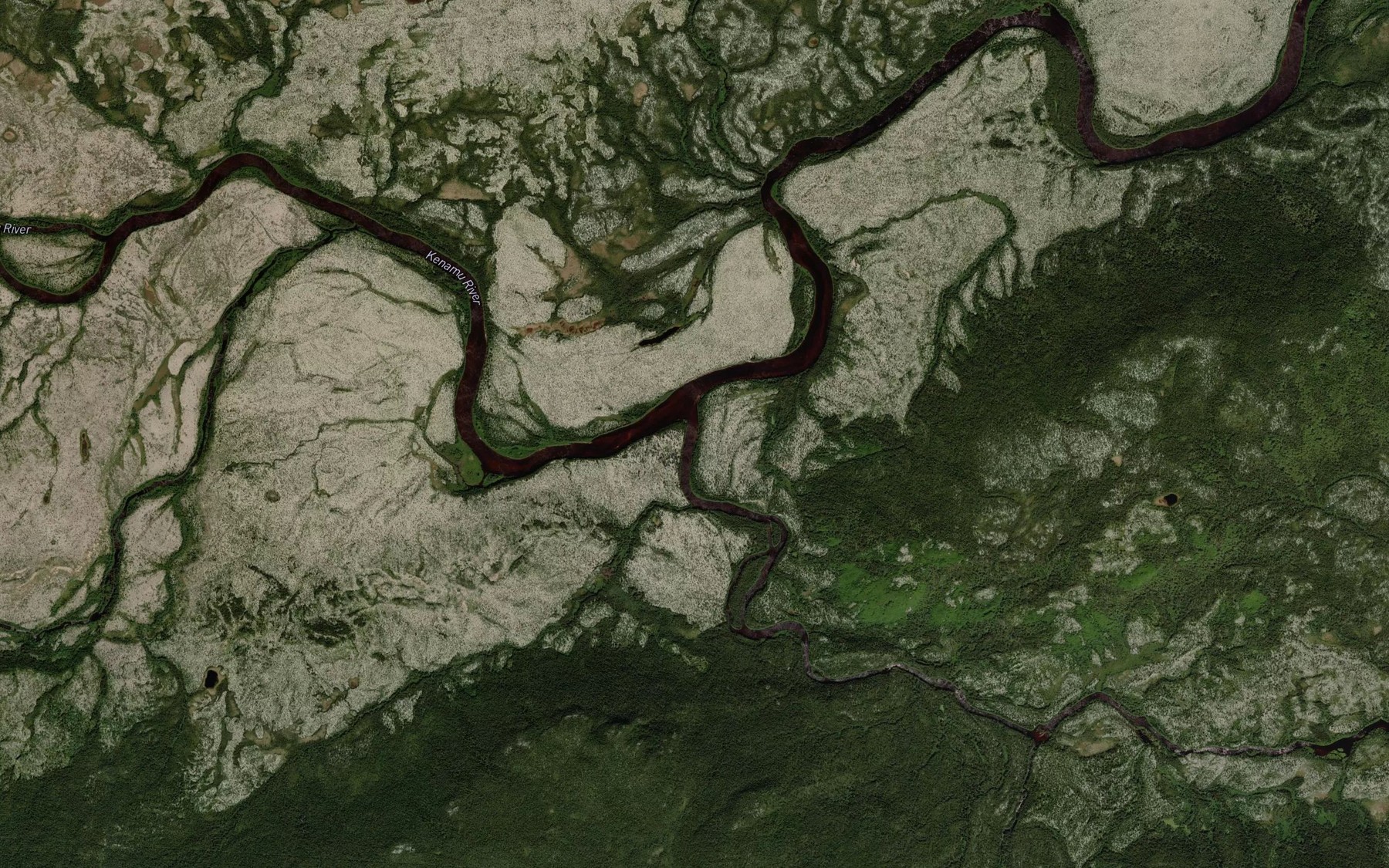Satellite map of the Little Drunken River