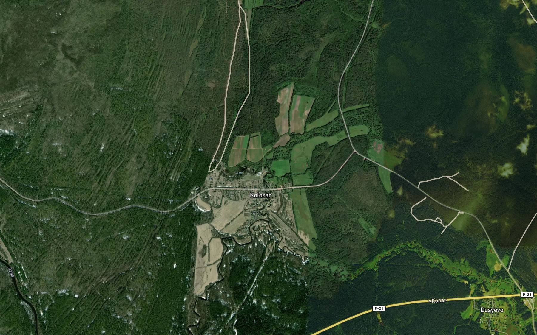 Satellite map of the Yutika