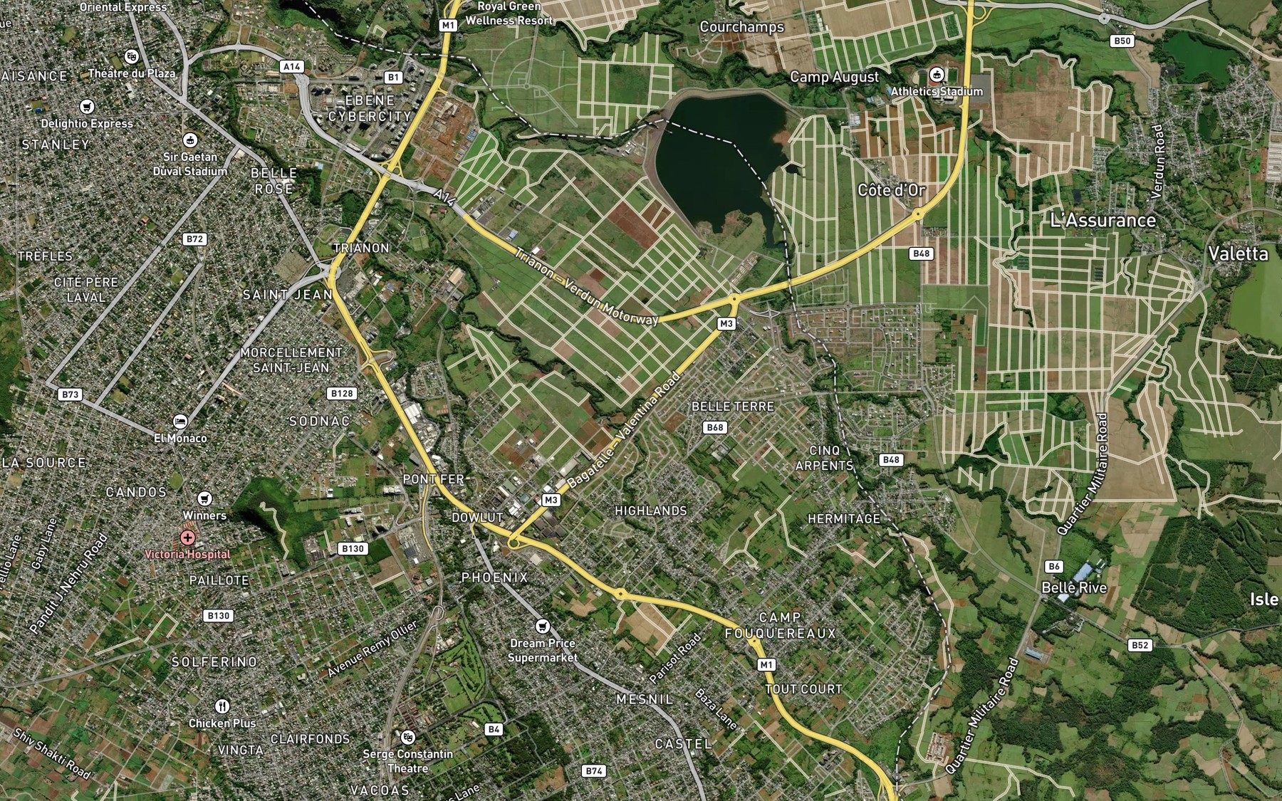 Satellite map of the Feeder Ducray