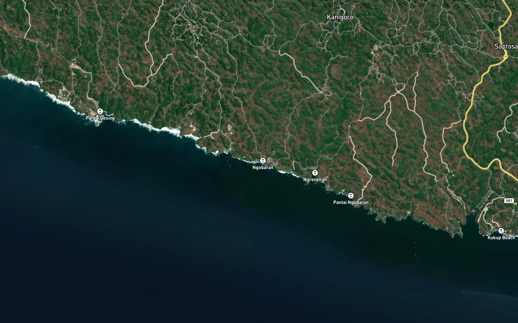 Satellite map of the Teluk Luwen