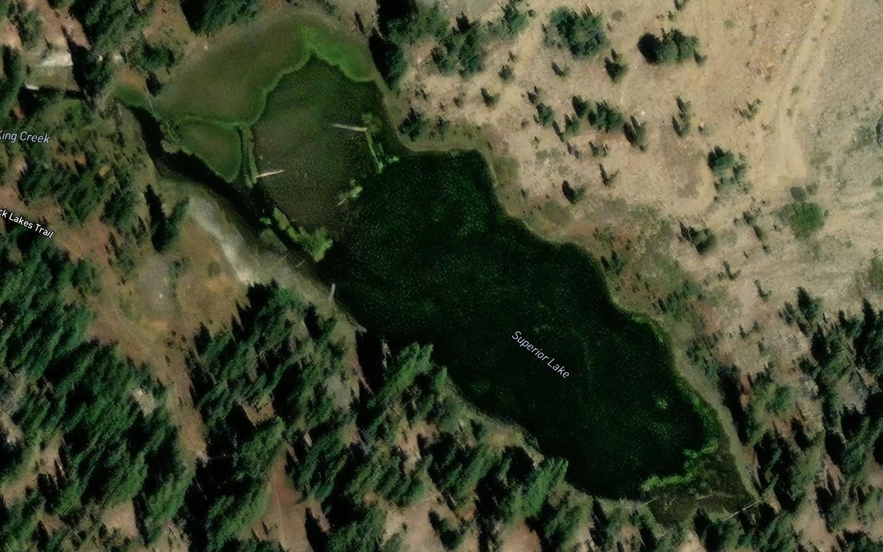 Satellite map of the Superior Lake