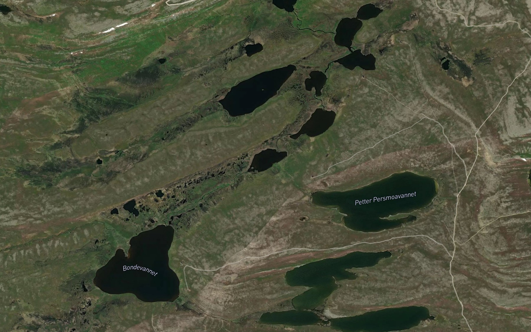Satellite map of the Trettenvannan